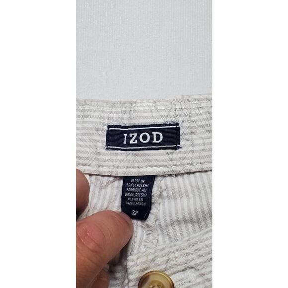 IZOD Men's Size 32 Light Summer Shorts Seer Sucker Cotton Ca12 - Picture 4 of 6